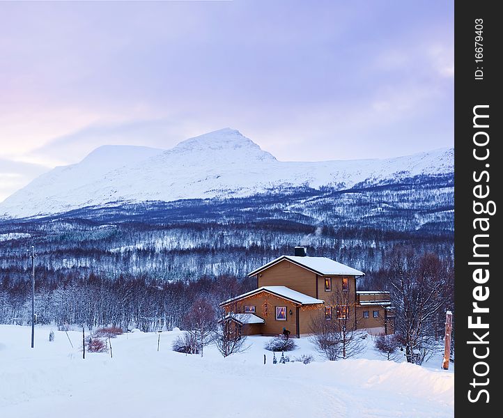 A typical Norwegian house. Tromso. Norway