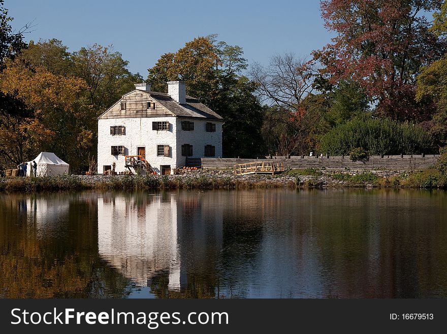 Historic manor house, Philipsburg Manor, Sleepy Hollow, NY, USA. Historic manor house, Philipsburg Manor, Sleepy Hollow, NY, USA