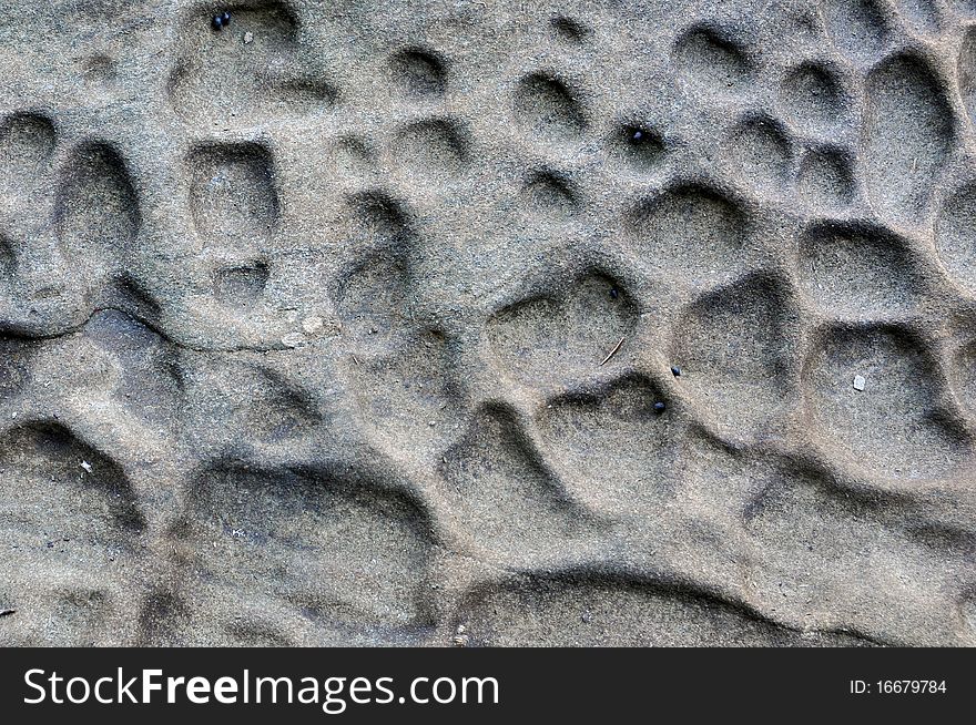 Abstract closeup of eroded texture on the beach. Abstract closeup of eroded texture on the beach