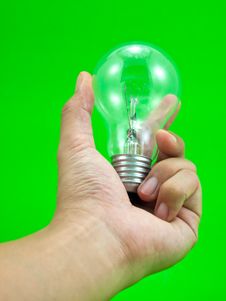 Lightbulb In Hand Stock Image Lightbulb In Hand Stock Image