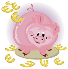 Piggy Bank,euro Royalty Free Stock Photo