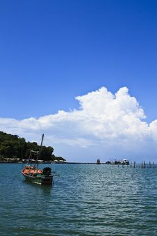 SMALL FISHING BOAT Stock Photography