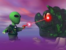 Alien And Blob Stock Photo Alien And Blob Stock Photo