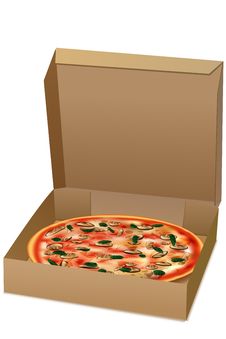 Pizza In Box Royalty Free Stock Photo