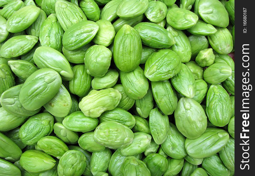 Stink beans for sale at market of Thailand