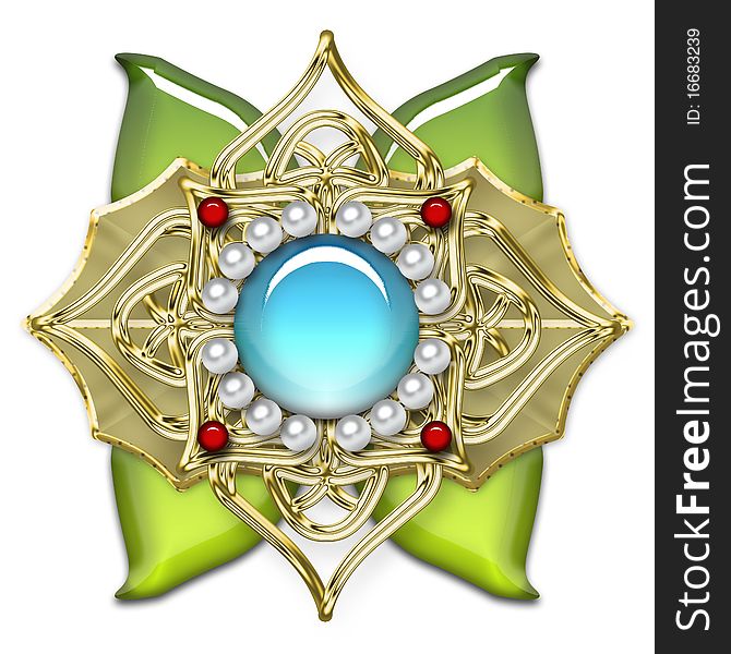 Emblem on metal background for web