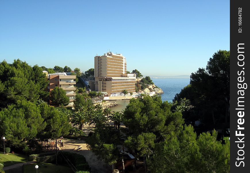 Mallorca, Spain, with sea overview. Mallorca, Spain, with sea overview