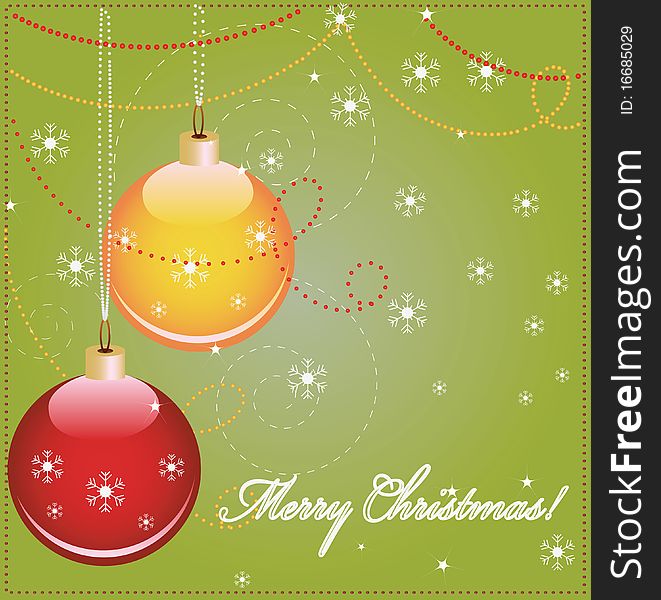 Cristmas greeting card - vector illustration. Cristmas greeting card - vector illustration