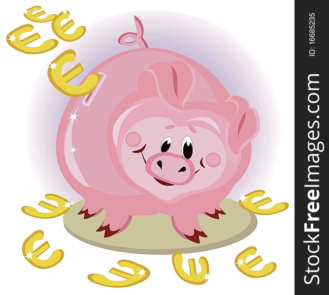 Piggy bank,euro