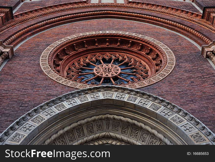 A detail above the door of a Milan's cathedral. A detail above the door of a Milan's cathedral