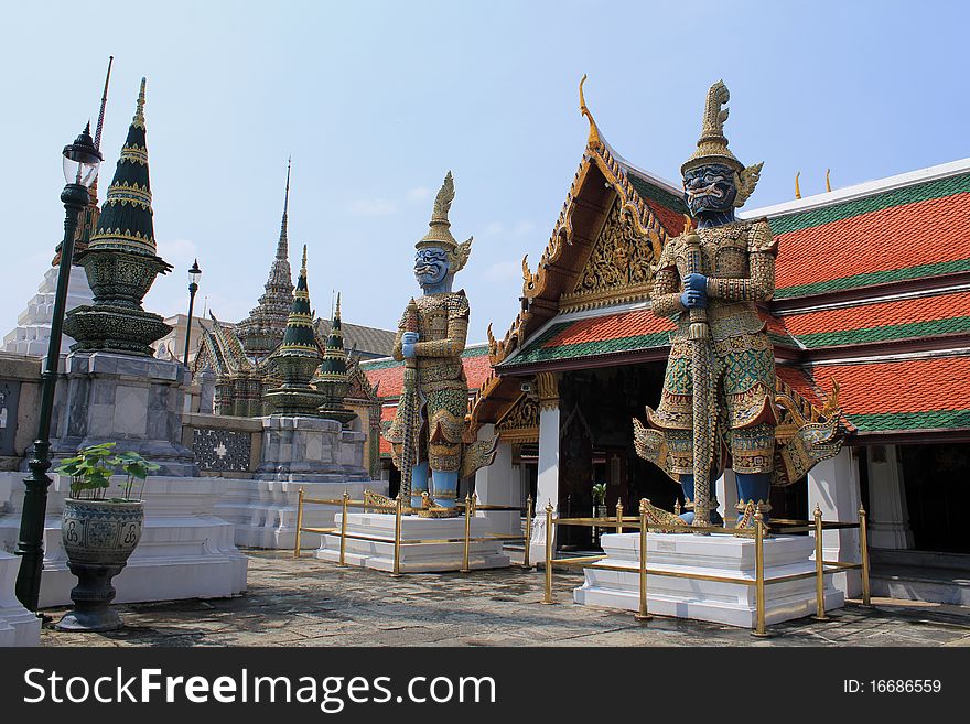 Thai Authentic Architecture in Bangkok,Wat pra kaew Bangkok Thailand