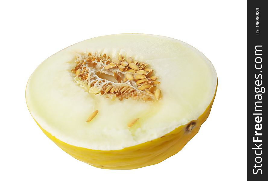 Yellow Melon Over White