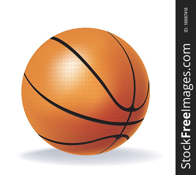 Illustration of an isolated basketball