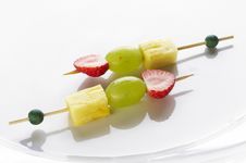 Different Sort Of Fruit Canape Stock Image