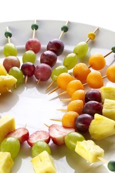 Different Sort Of Fruit Canape Royalty Free Stock Photo