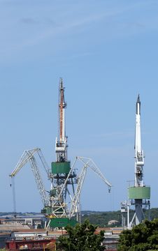 Marine Cargo Port. Cranes. Croatia Stock Photos Marine Cargo Port. Cranes. Croatia Stock Photos
