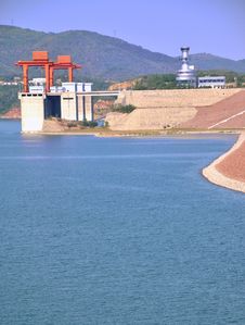 Reservoir Beside Water Electricity Plant Royalty Free Stock Image Reservoir Beside Water Electricity Plant Royalty Free Stock Image