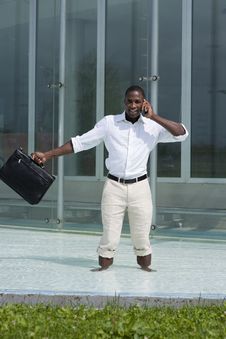 Businessman Inside A Pool Royalty Free Stock Photography Businessman Inside A Pool Royalty Free Stock Photography