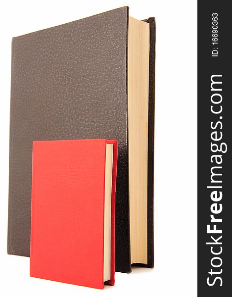 Large and small book isolated on the white