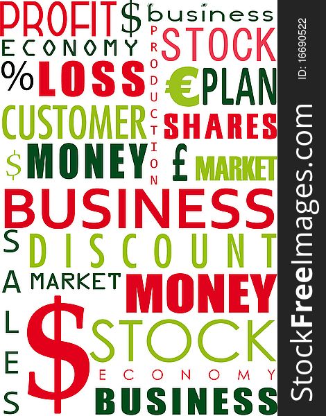 Business Word Collage