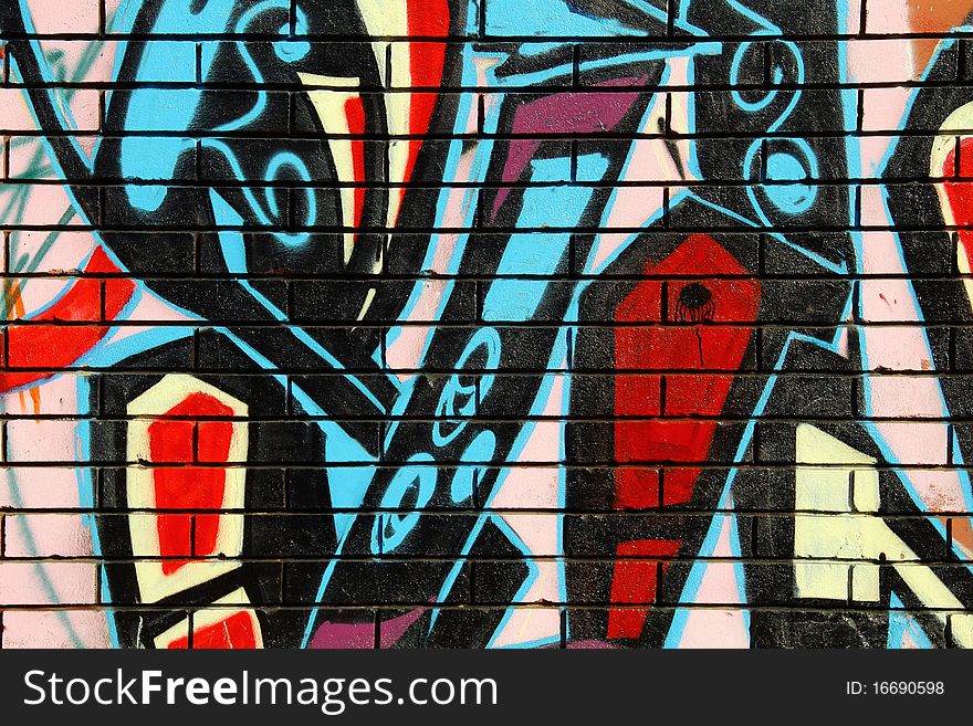 Bright graffiti is suitable for the background