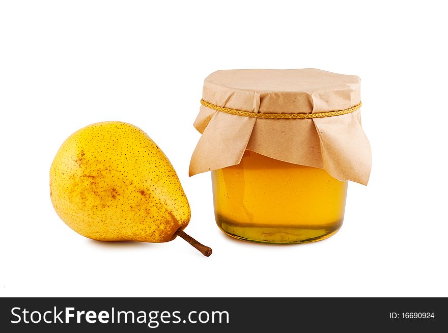 Honey pear isolated white background. Honey pear isolated white background.