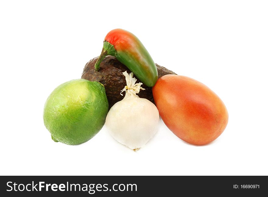 Close up of ingredients for making guacamole. Close up of ingredients for making guacamole