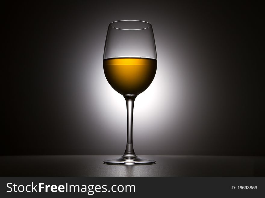 Still-life with the white wine glass. Still-life with the white wine glass