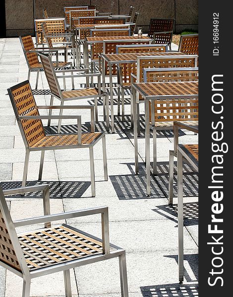 Chairs on the terrace of hotel