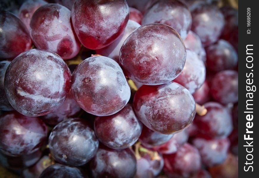 Close up of Purple grape texture for web background