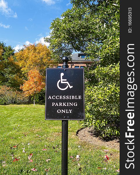 Parking reserved for Handicapped driver. Parking reserved for Handicapped driver