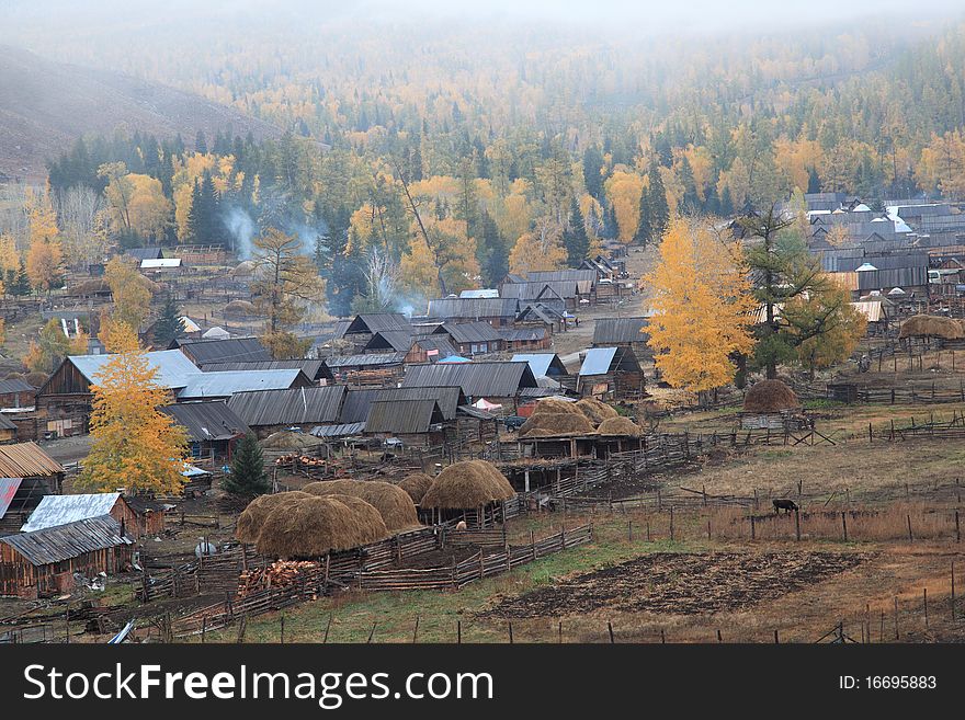 One of the village in Sinkiang(China). One of the village in Sinkiang(China).
