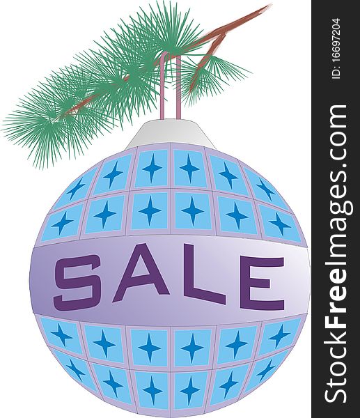 New Year's sphere with an inscription sale. New Year's sphere with an inscription sale