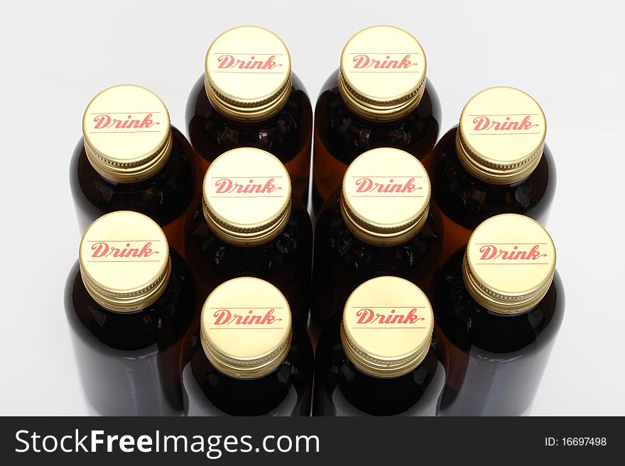 Medicine bottles isolated on white background