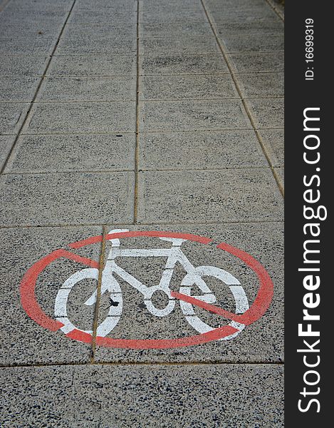 The No Bicycle Road Sign