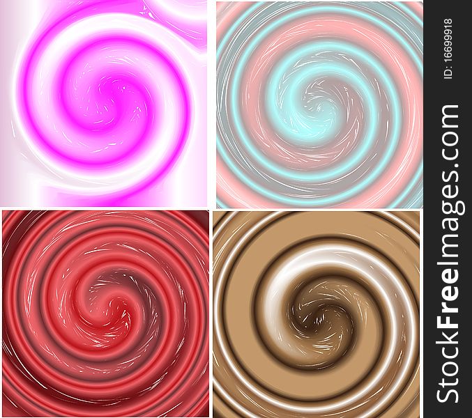 Set of abstract cream backgrounds