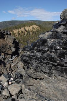 Big Obsidian Flow Royalty Free Stock Image Big Obsidian Flow Royalty Free Stock Image