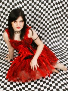 Goth 13 Year Old Teen Girl Royalty Free Stock Photography