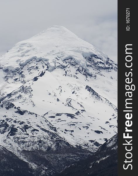 Glaciar of Volcano Lanin in Patagonia. Glaciar of Volcano Lanin in Patagonia