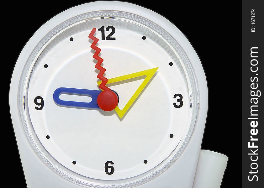 A white Modern office clock