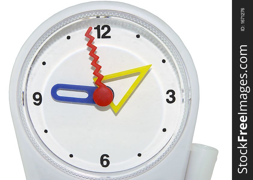 A white Modern office clock