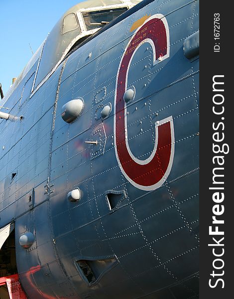 Fuselage, Royal Air Force Shackleton Patrol Plane. Fuselage, Royal Air Force Shackleton Patrol Plane