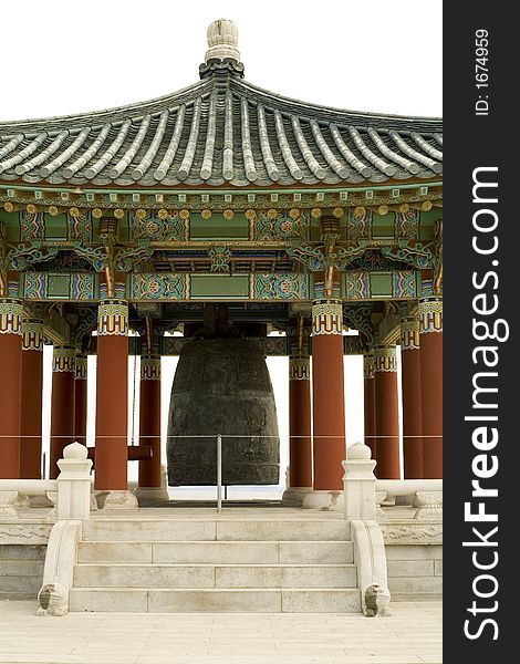 Korean Bell on a cloudy day. Korean Bell on a cloudy day