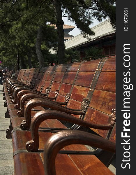 Resting chairs in the Forbidden City, Beijing