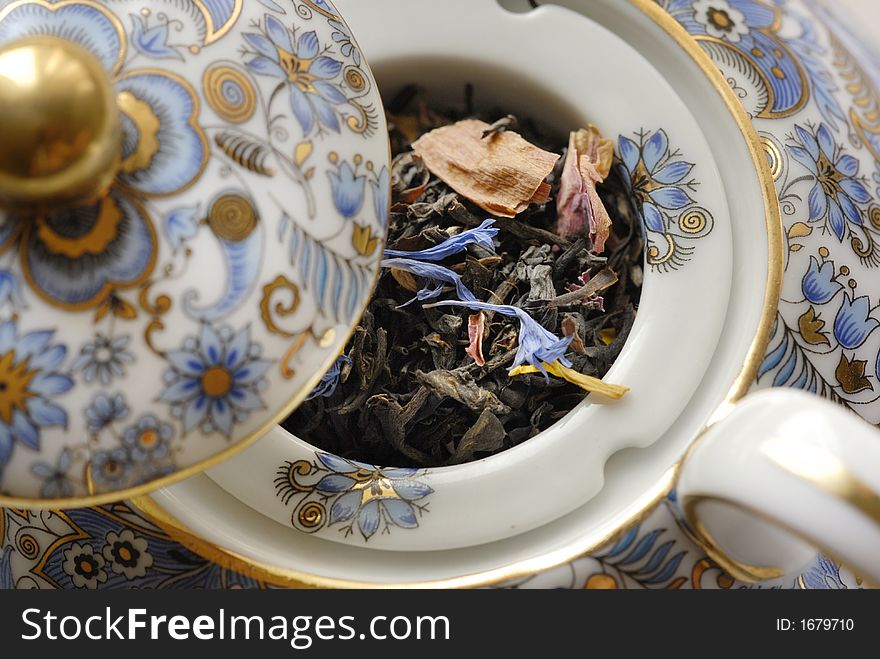 Tea In Porcelain Teapot