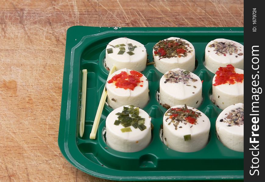 Appetizers Made Of White Cheese