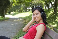 Woman Listening To Music Royalty Free Stock Photo Woman Listening To Music Royalty Free Stock Photo