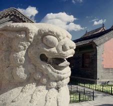 Stone Lion, Shenyang, China Royalty Free Stock Photography Stone Lion, Shenyang, China Royalty Free Stock Photography