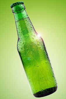 Green Beer Bottle Royalty Free Stock Photography Green Beer Bottle Royalty Free Stock Photography