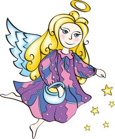 Christmas Angel With Stars Stock Photography Christmas Angel With Stars Stock Photography